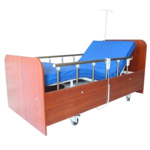 2 Motorlu Ev Tipi Ahşap Hasta Karyolası