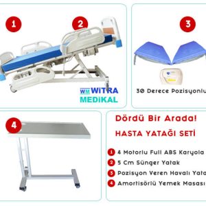 4 üründen oluşan konfor hasta bakım seti