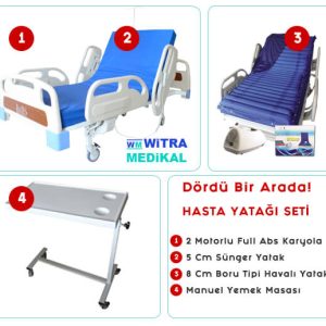 Dört üründen oluşan premium hasta bakım seti