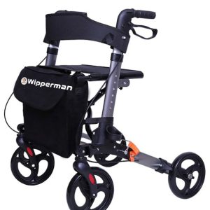Wipperman 502 Model Alüminyum Lüks Rollator Yürüteç Karbon Gri